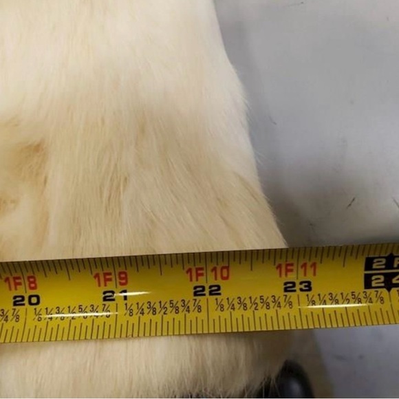 Chill Chasers Vtg Blonde genuine Rabbit Fur Coat Jacket US Size 33 Full Length - Picture 6 of 9